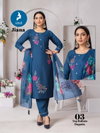 Jiana By Kaya Roman Top With Bottom Dupatta Wholesale Clothing Distributors In India